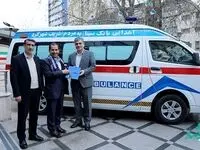 اهدای یک دستگاه آمبولانس به دانشگاه علوم پزشکی شهرکرد از سوی بانک سینا