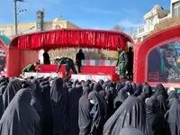 حضور همکاران ذوب آهنی در مراسم تشییع پیکرهای مطهر شهدای گمنام در زرین شهر