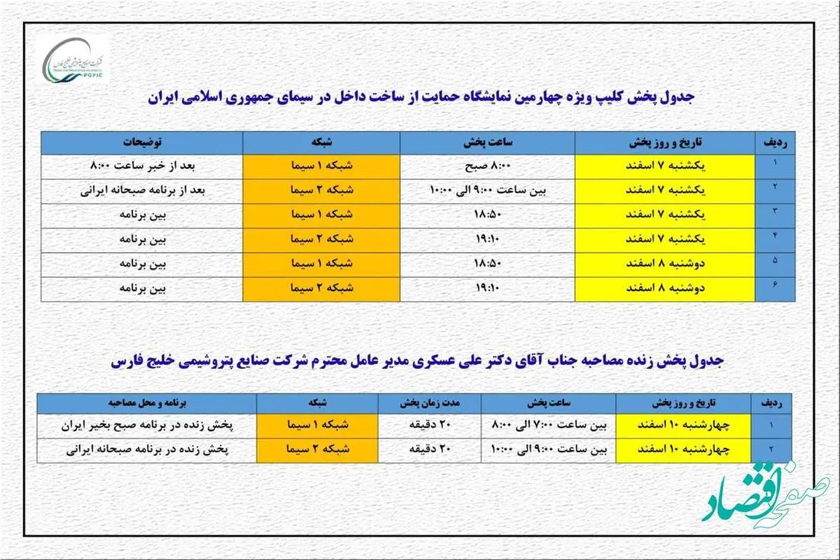 حضور پررنگ هلدينگ خليج فارس در آنتن صدا و سيما؛ از فردا