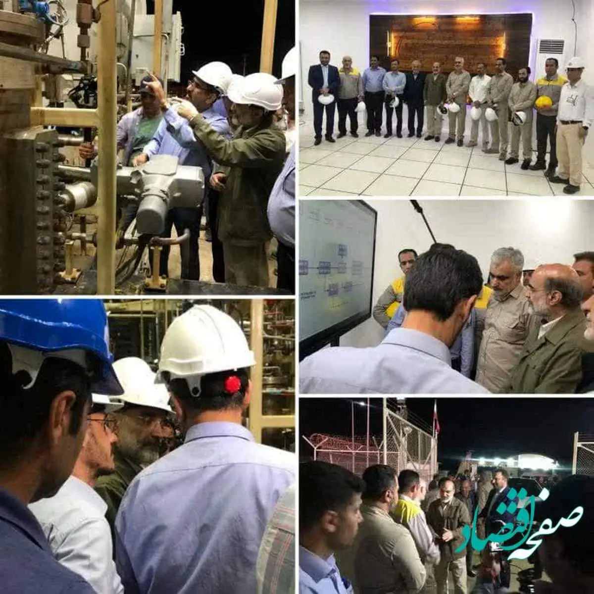 بازدید شبانه دکتر علی عسکری از عملیات راهاندازی پالایشگاه گاز هویزه خلیج فارس