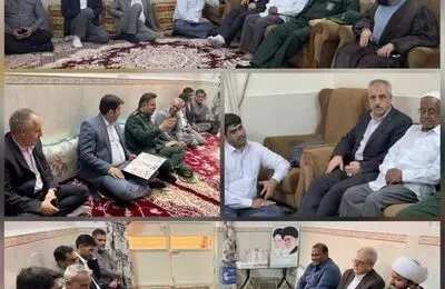 دیدار معاونان سازمان منطقه آزاد قشم با خانواده شهدا