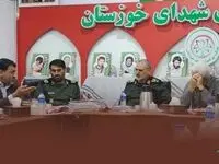 جلسه هماهنگی کنگره ملی شهدای خوزستان با حضور مدیر عامل فولاد اکسین خوزستان و فرمانده سپاه حضرت ولی عصر (عج)