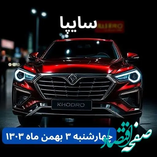 تخمین قیمت خودرو | قیمت خودروهای سایپا چهارشنبه ۳ بهمن ماه ۱۴۰۳ + جدول قیمت