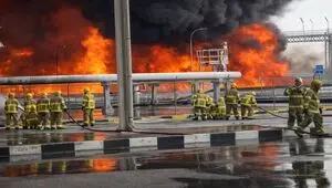 خبر فوری از آتش سوزی در نیروگاه برق شهر دیمونا فلسطین اشغالی+علت