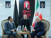 دیدار قالیباف و رئیس مجلس سنای پاکستان در حاشیه مراسم وداع رهبر شهید؛ تأکید بر تقویت همکاری‌های پارلمانی و روابط دو جانبه