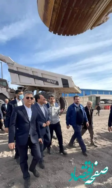 حضور وزیر محترم صنعت، معدن و تجارت، مهندس اتابک و هیات همراه در شرکت صنایع معدنی فولاد سنگان