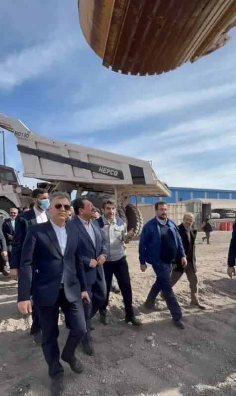 حضور وزیر محترم صنعت، معدن و تجارت، مهندس اتابک و هیات همراه در شرکت صنایع معدنی فولاد سنگان