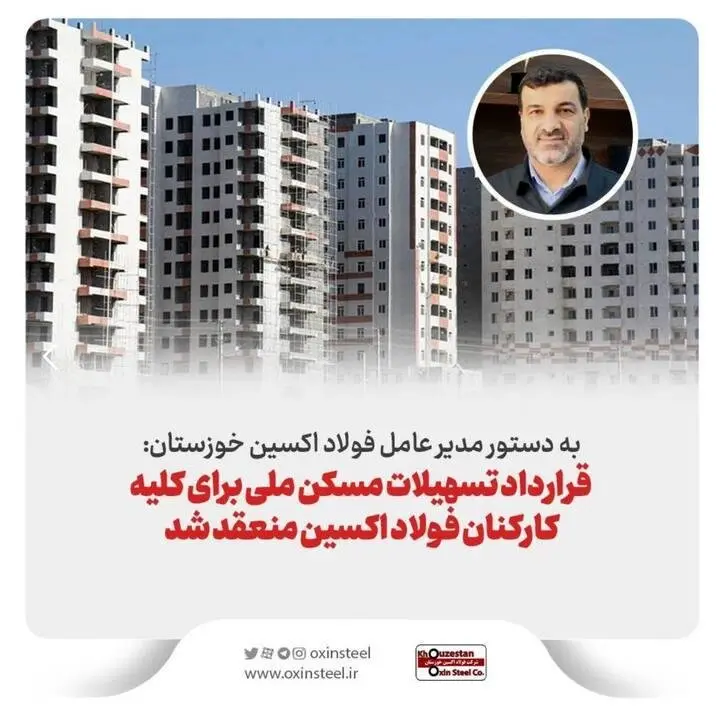 قرارداد تسهیلات مسکن کارکنان فولاد اکسین با بانک صادرات امضا شد