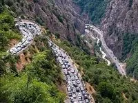 آخرین وضعیت ترافیک در راه‌ها؛ جاده چالوس بعدازظهر یکطرفه می‌شود