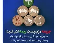 بیمه آسیا: صد درصد جرایم کلیه وسایل نقلیه موتوری زمینی فاقد بیمه‌نامه شخص ثالث به مدت ۱۷ روز بخشیده می‌شود