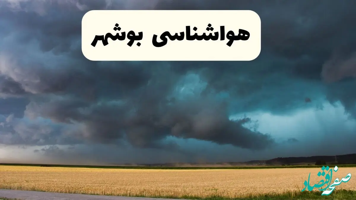 پیش‌ بینی وضعیت آب و هوا بوشهر فردا پنجشنبه ۶ فروردین ماه ۱۴۰۵ + پیش بینی هواشناسی بوشهر ۲۴ ساعت آینده + آب و هوای بوشهر