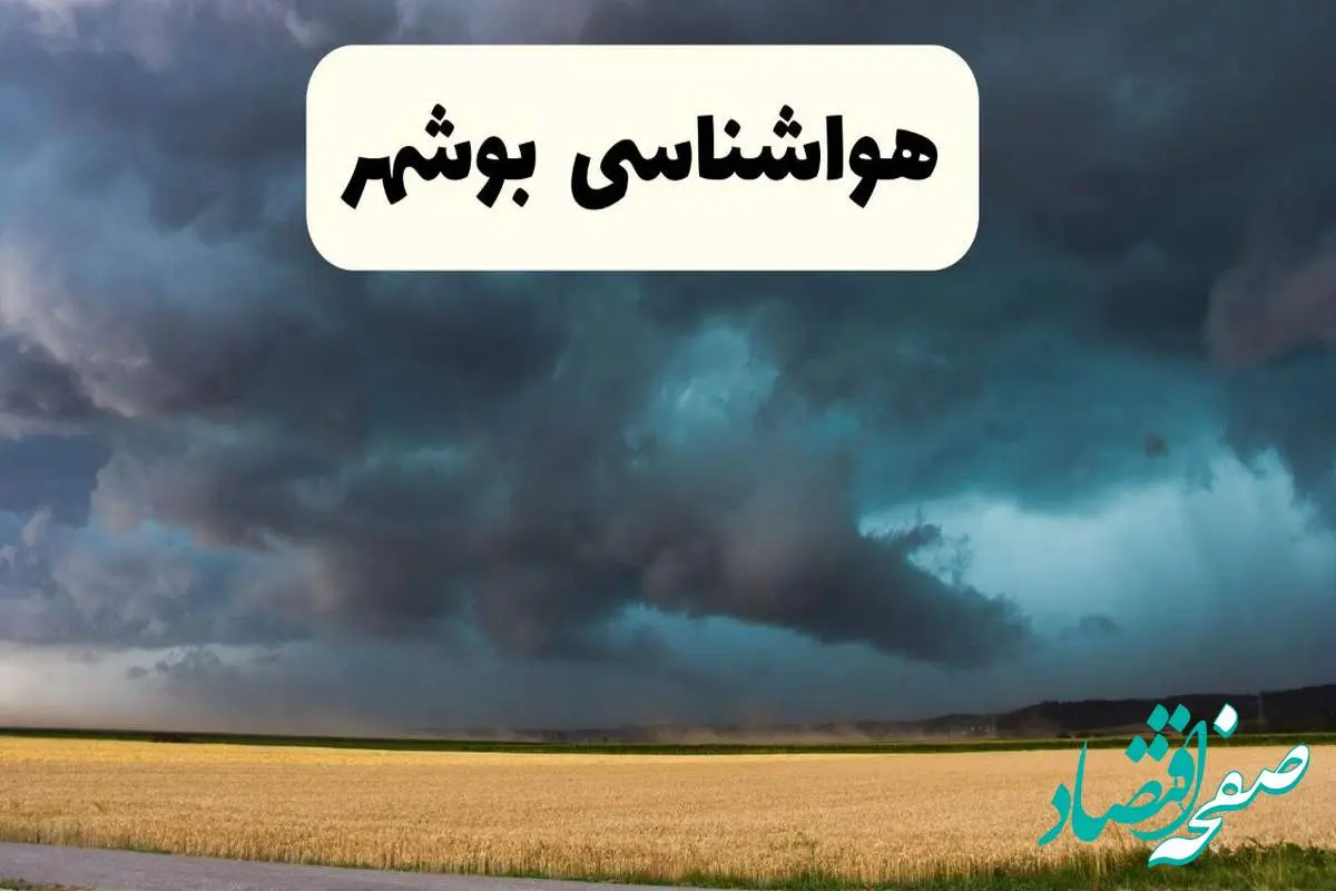 پیش بینی وضعیت آب و هوا بوشهر فردا چهارشنبه ۲۴ اردیبهشت ۱۴۰۴ | هواشناسی بوشهر در ۲۴ ساعت آینده اعلام شد