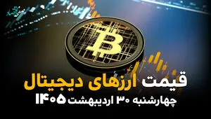 بازار ارزهای دیجیتال امروز چهارشنبه ۳۰ اردیبهشت ۱۴۰۵؛ بیت‌کوین و اتریوم در مسیر نوسان