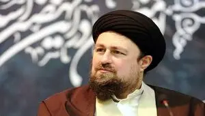 اشک‌های سید حسن خمینی در مراسم تشییع رهبر شهید + عکس