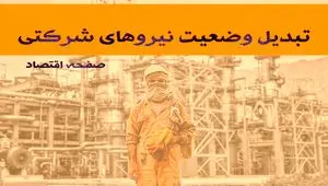 خبر چند ساعت پیش نیروهای شرکتی در طرح ساماندهی کارکنان دولت | از شرط تبدیل وضعیت نیروهای شرکتی در تیرماه تا مهمترین مانع به نتیجه رسیدن طرح ساماندهی