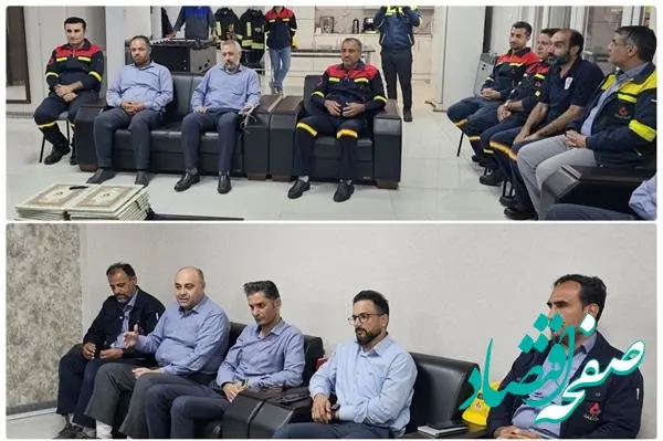 آئین تقدیر از فداکاران جان برکف اداره ایمنی و آتش نشانی پتروشیمی فارابی