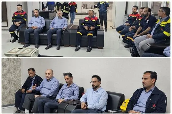 آئین تقدیر از فداکاران جان برکف اداره ایمنی و آتش نشانی پتروشیمی فارابی