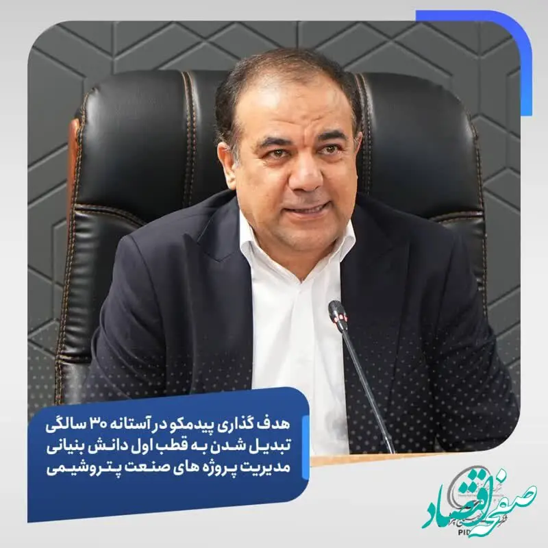 هدف‌گذاری پیدمکو در آستانه ۳۰ سالگی؛ تبدیل شدن به قطب اول دانش بنیانی مدیریت پروژه‌های صنعت پتروشیمی/تنوع خدمات متمرکز پیدمکو در صنعت پتروشیمی دنیا کم‌نظیر است
