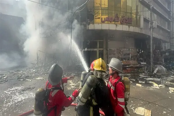 آتش‌سوزی مهیب هتل شمس کربلا | چه بلایی سر زائران ایرانی آمد؟