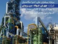 پروژه پیشران ملی احیا مگامدول شرکت جهان فولاد سیرجان با بهره گیری از کاتالیست های خوارزمی راه اندازی شد