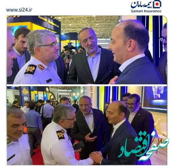 رئیس پلیس راهور از غرفه بیمه سامان در نمایشگاه صنعت مالی بازدید کرد