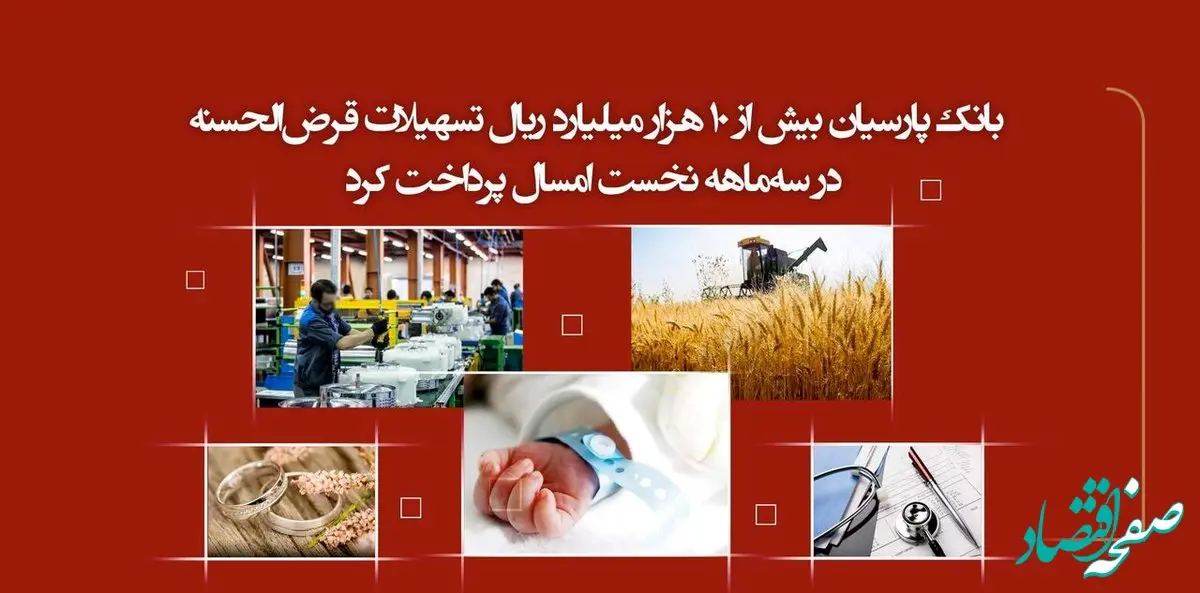 بانک پارسیان بیش از ۱۰ هزار میلیارد ریال تسهیلات قرض‌الحسنه در سه‌ماهه نخست امسال پرداخت کرد / تعهدات اجتماعی سرلوحه فعالیت‌های بانک پارسیان