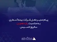 پیام مدیرعامل شرکت بیمه آسماری به مناسبت یازدهمین سالگرد تاسیس شرکت