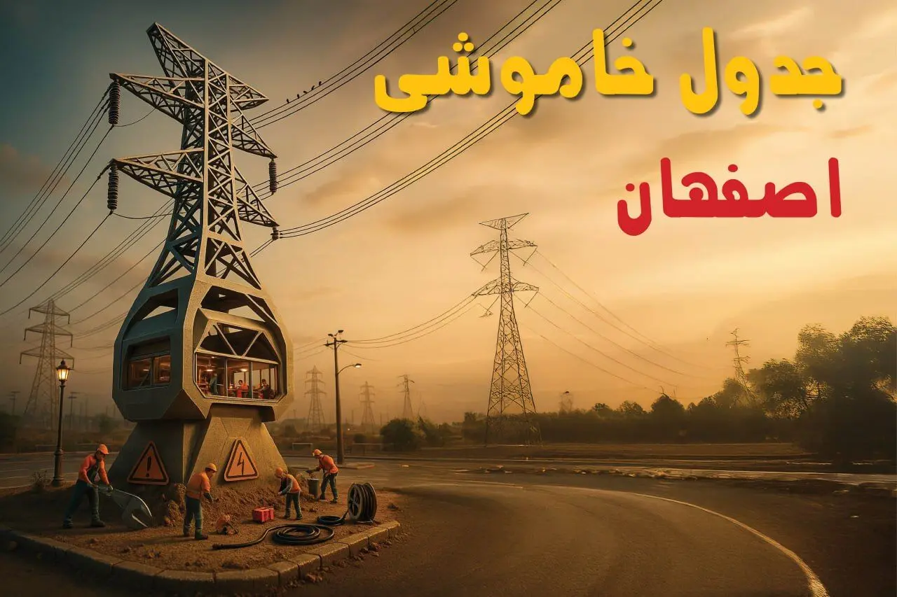 جدول خاموشی برق اصفهان فردا دوشنبه ۲۶ خرداد ۱۴۰۴ + ساعت قطع برق استان اصفهان دوشنبه ۲۶ خرداد ۱۴۰۴