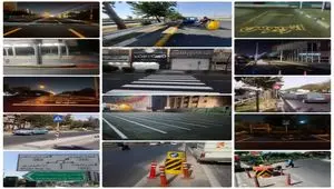 اجرای ۳۵ هزار متر خطکشی محوری معابر در راستای ارتقای ایمنی تردد در منطقه ۲۰