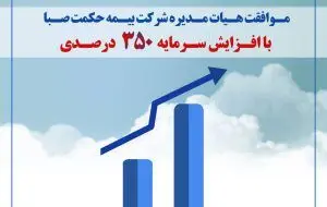 موافقت هیات مدیره شرکت بیمه حکمت صبا با افزایش سرمایه ۳۵۰درصدی