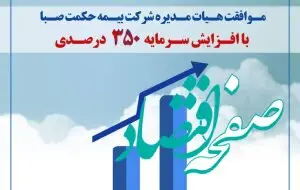 موافقت هیات مدیره شرکت بیمه حکمت صبا با افزایش سرمایه ۳۵۰درصدی