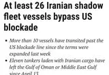 ۲۶ کشتی ناوگان سایه ایران از محاصره آمریکا عبور کردند