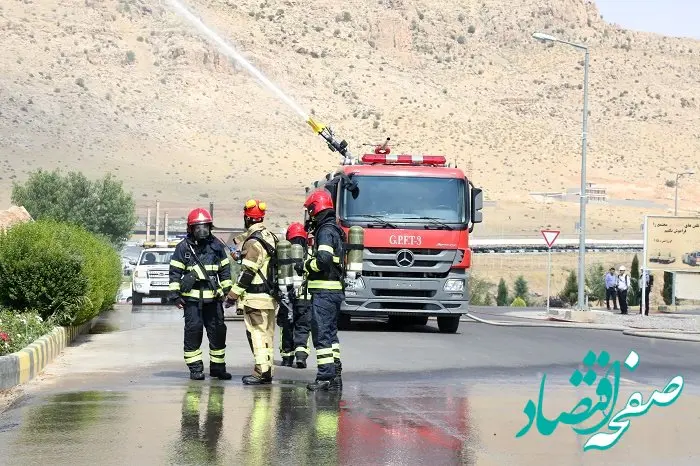 مانور مدیریت بحران در شرایط اضطراری در پتروشیمی لردگان