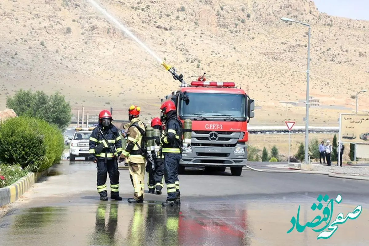 مانور مدیریت بحران در شرایط اضطراری در پتروشیمی لردگان