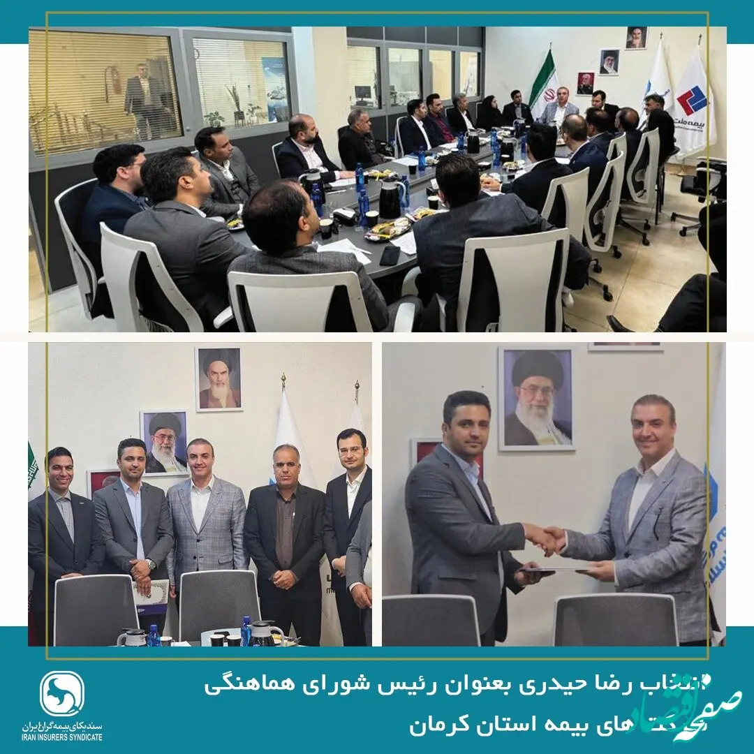 انتخاب رئیس جدید شورای هماهنگی شرکت‌های بیمه در استان کرمان