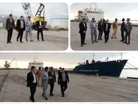 نظارت میدانی سرپرست معاونت امور بنادر و حوزه خزر سازمان از نحوه خدمات دهی در بندر کاسپین
