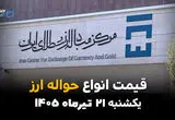 قیمت ارز حواله‌ای امروز یکشنبه ۲۱ تیر ۱۴۰۵ + جدول کامل نرخ ارز حواله‌ای
