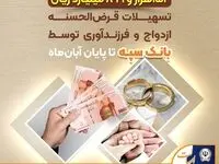 پرداخت ۱۵۱ هزار و ۸۹۹ میلیارد ریال تسهیلات قرض‌الحسنه ازدواج و فرزندآوری توسط بانک سپه تا پایان آبان‌ماه