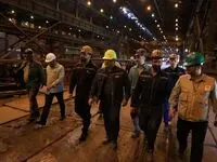 دیدار معاون منابع انسانی و امور اجتماعی با کارکنان کارگاه ذوب و ریخته گری بخش فولادسازی