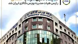 نماینده تامین سرمایه تمدن رئیس هیأتمدیره بورس کالا شد