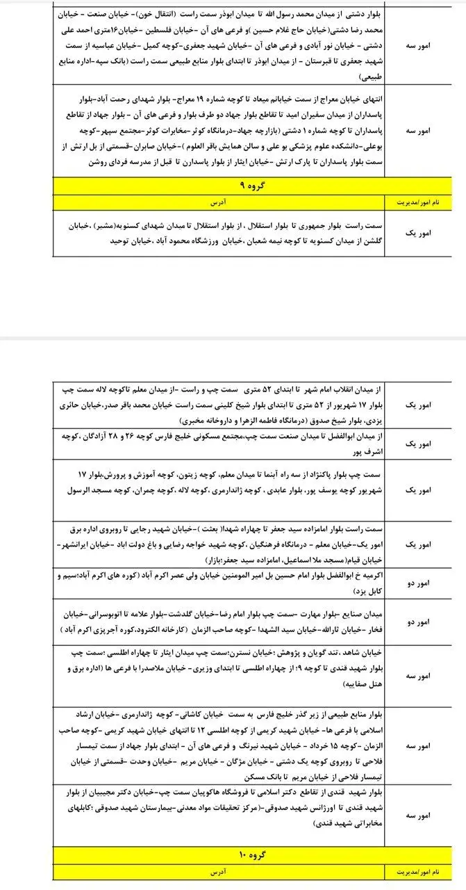 جدول قطعی برق یزد یکشنبه ۲ شهریور ۱۴۰۴ + ساعات خاموشی