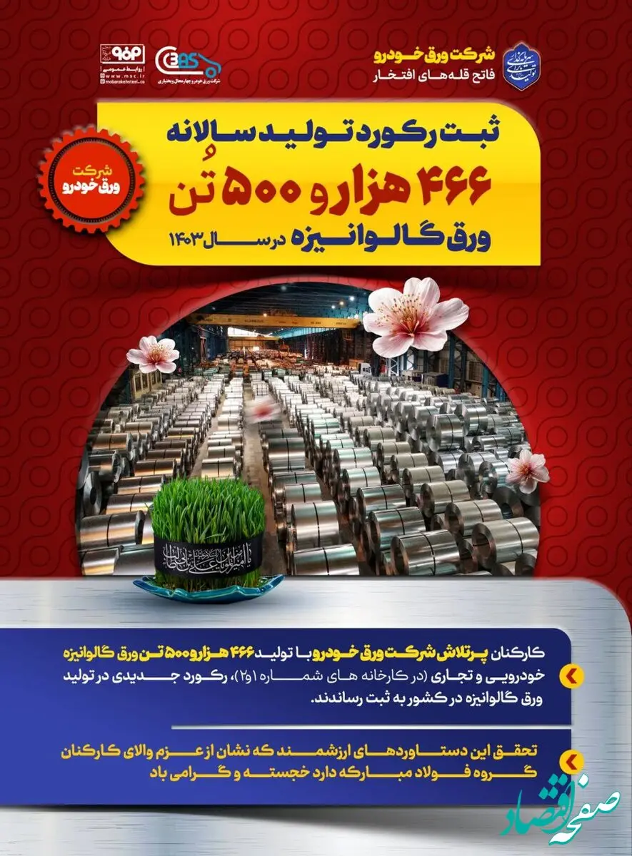 شرکت ورق خودرو؛ فاتح قله‌های افتخار