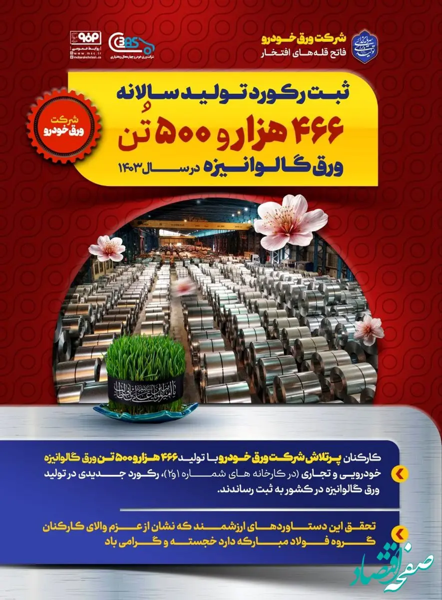 شرکت ورق خودرو؛ فاتح قله‌های افتخار