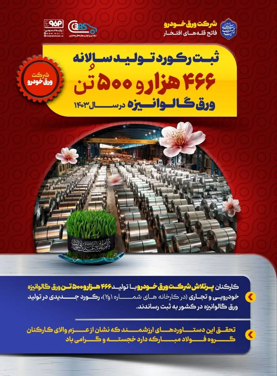 شرکت ورق خودرو؛ فاتح قلههای افتخار