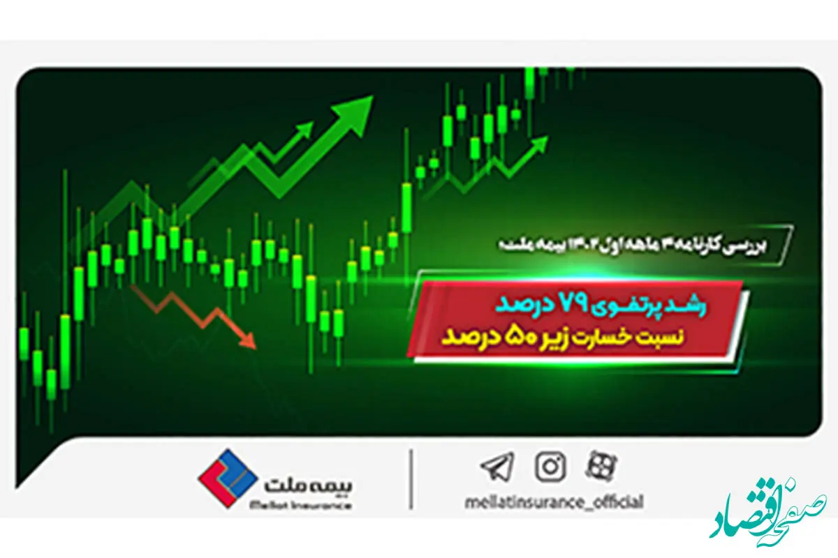 رشد پرتفوی ۷۹ درصد، نسبت خسارت زیر ۵۰ درصد