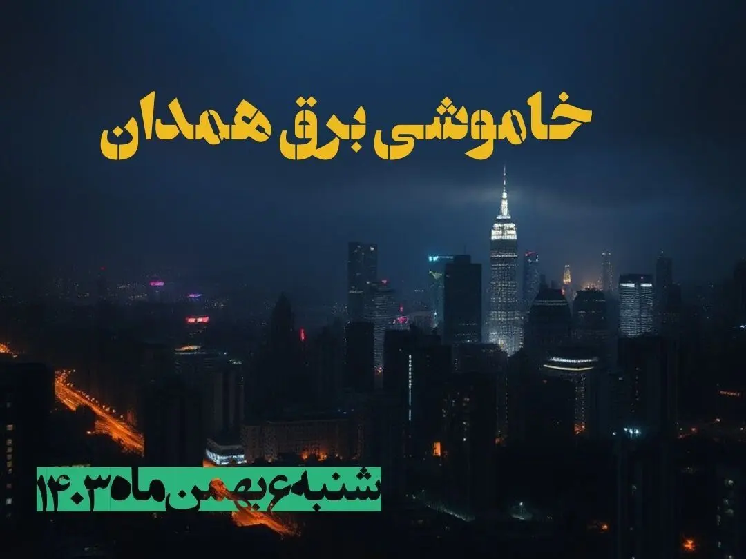 زمان قطعی برق همدان شنبه ۶ بهمن ماه ۱۴۰۳ | جدول خاموشی برق همدان ۲۴ ساعت آینده اعلام شد
