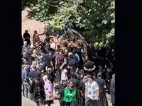 رسم نخل‌گردانی روز تاسوعا در ابیانه + ویدئو