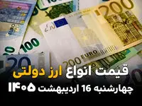 قیمت ارز دولتی امروز چهارشنبه ۱۶ اردیبهشت ماه ۱۴۰۵ + قیمت دلار دولتی + جدول