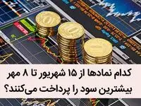 کدام نماد‌ها از ۱۵ شهریور تا ۸ مهر بیشترین سود را پرداخت می‌کنند؟ | میزان و زمان واریز سود سهام ۶۰ نماد