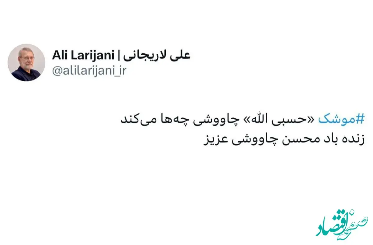 واکنش لاریجانی به آهنگ حسبی الله محسن چاووشی